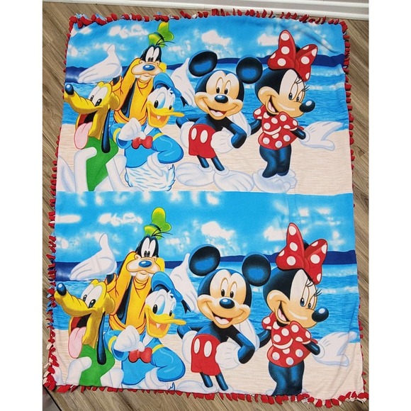 Disney Other - Disney Mickey Mouse and Friends Handmade Reversible Tie Blanket